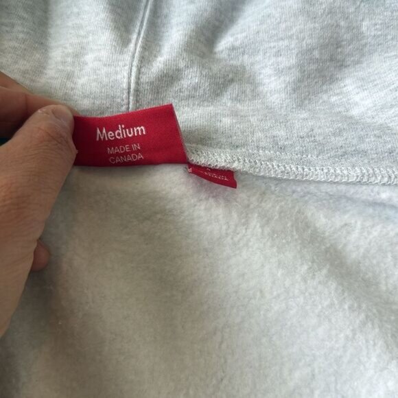 Supreme Reflective small box hoodie in ash Gray Zip-Up Hoodie • medium - Picture 6 of 7